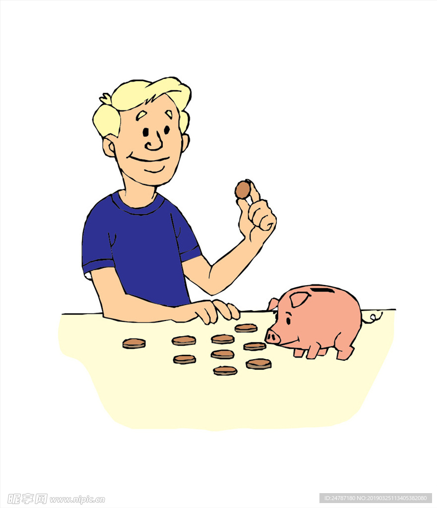 小孩存钱