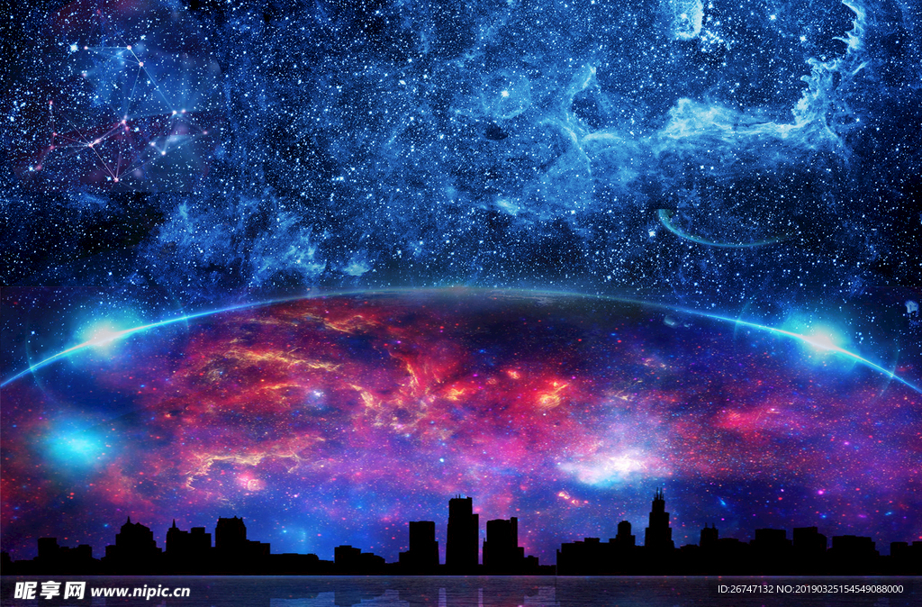 宇宙星空背景墙
