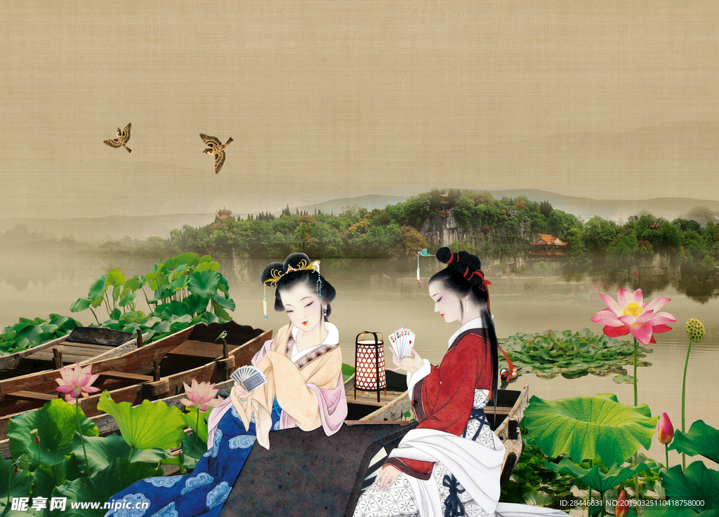 新中式背景墙