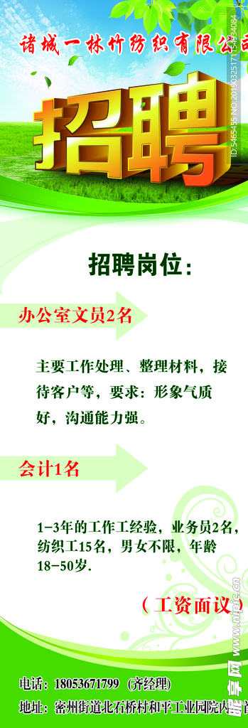 高档 绿色招聘  展架 人才