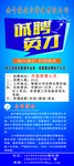 蓝色招聘易拉宝展架