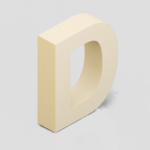 立体3D英文字母D