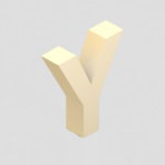 立体3D英文字母Y