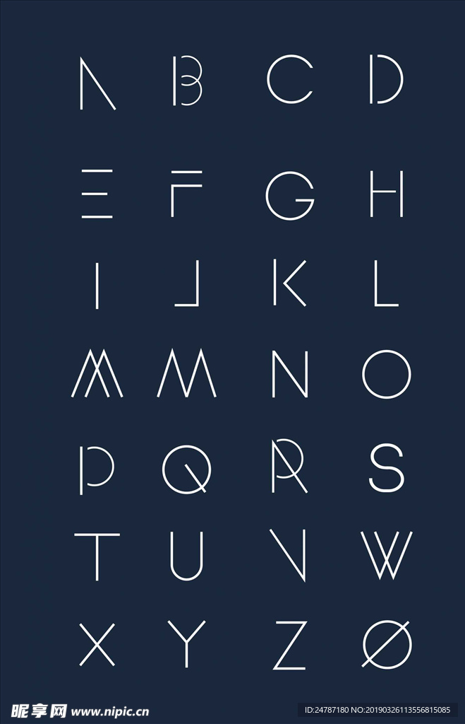 线条字母