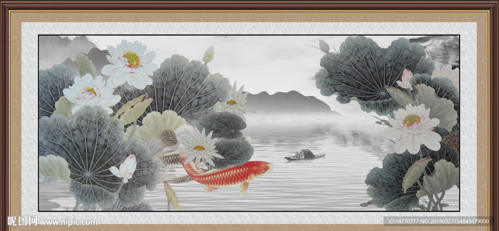 国画荷花