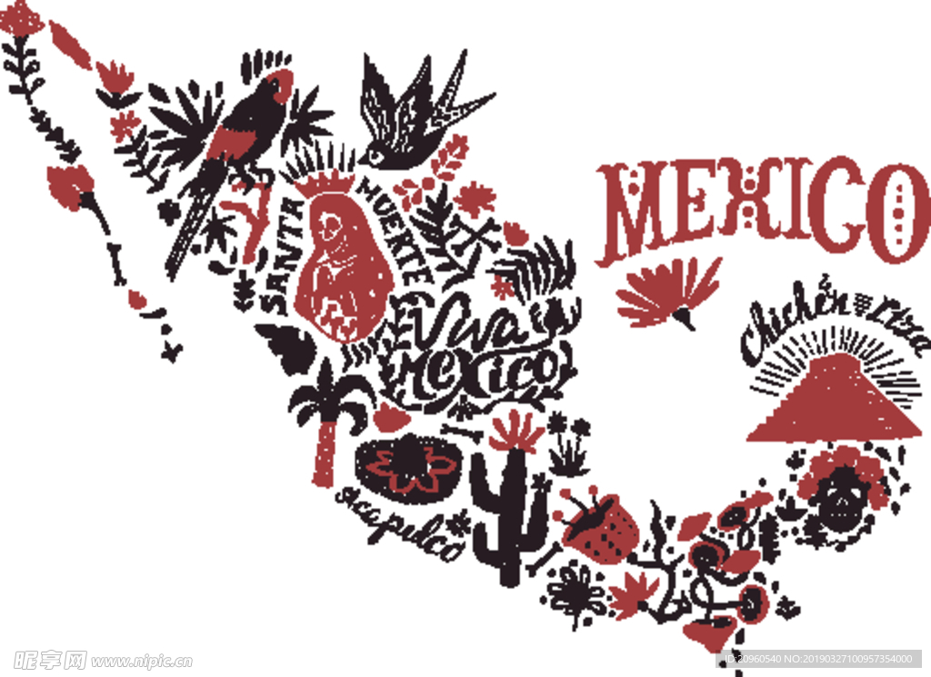 墨西哥元素涂鸦