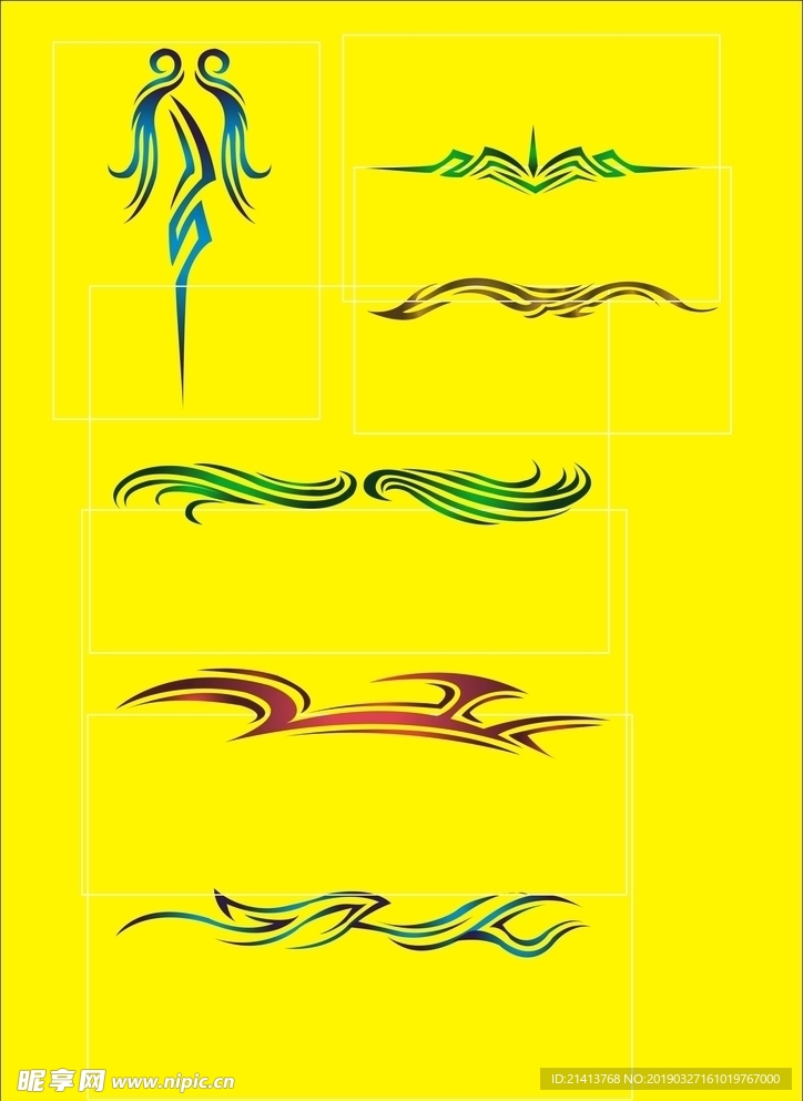 矢量传统底纹