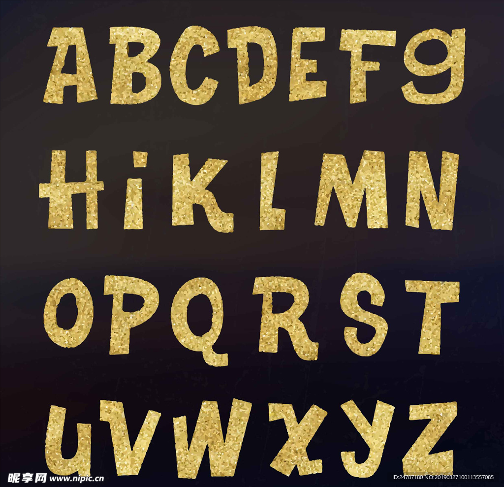 金色字母