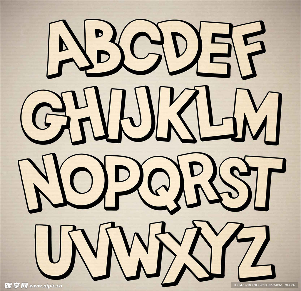立体字母