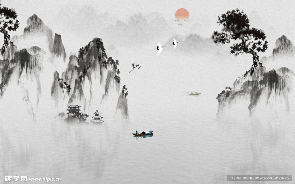 水墨山水画