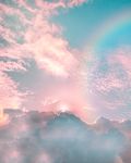 粉色天空云彩
