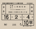 马场赛马票