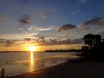 奥克兰海滨夕阳风光