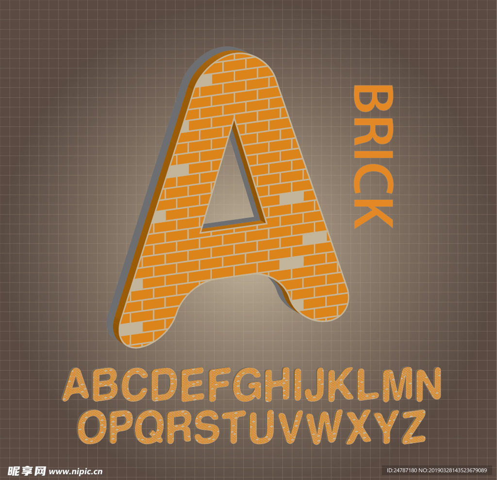 砖墙字母