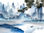 新中式背景墙
