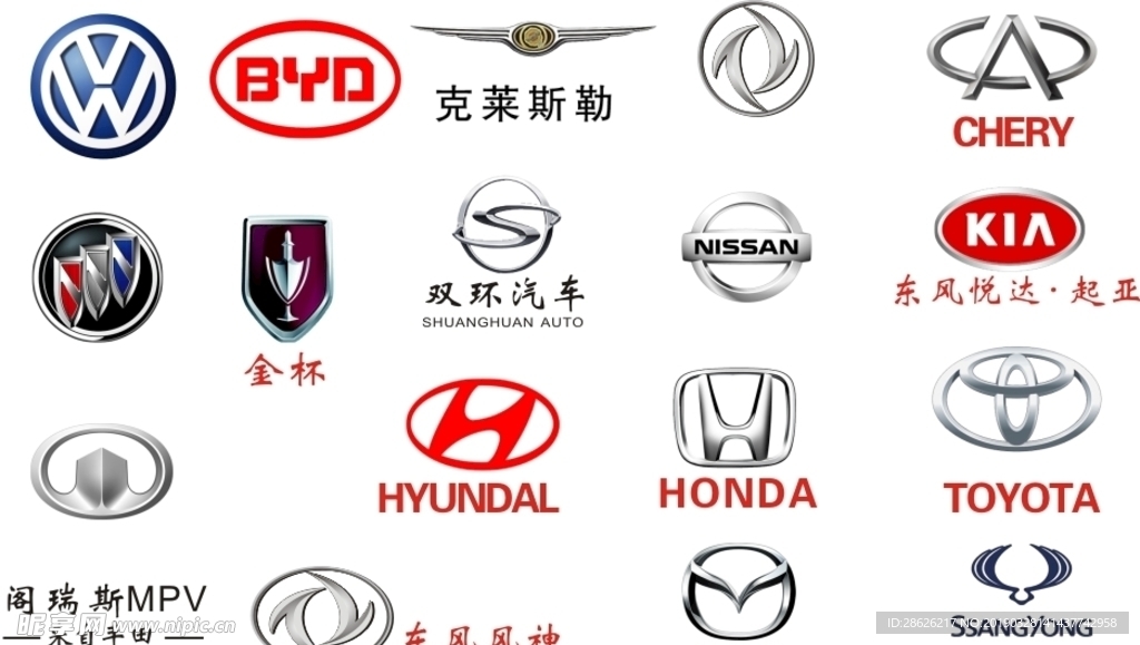 汽车车标名片