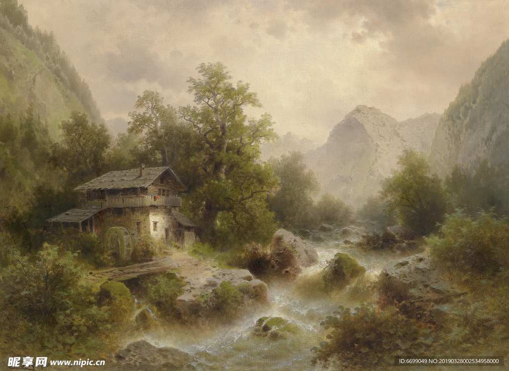 风景油画图片