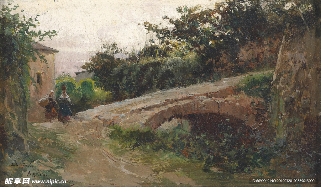 风景油画图片