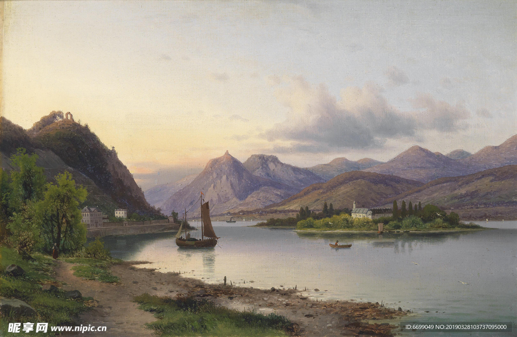 风景油画图片