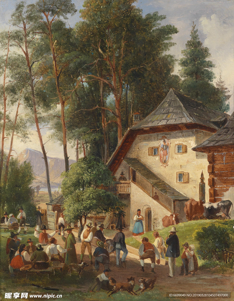 风景油画图片
