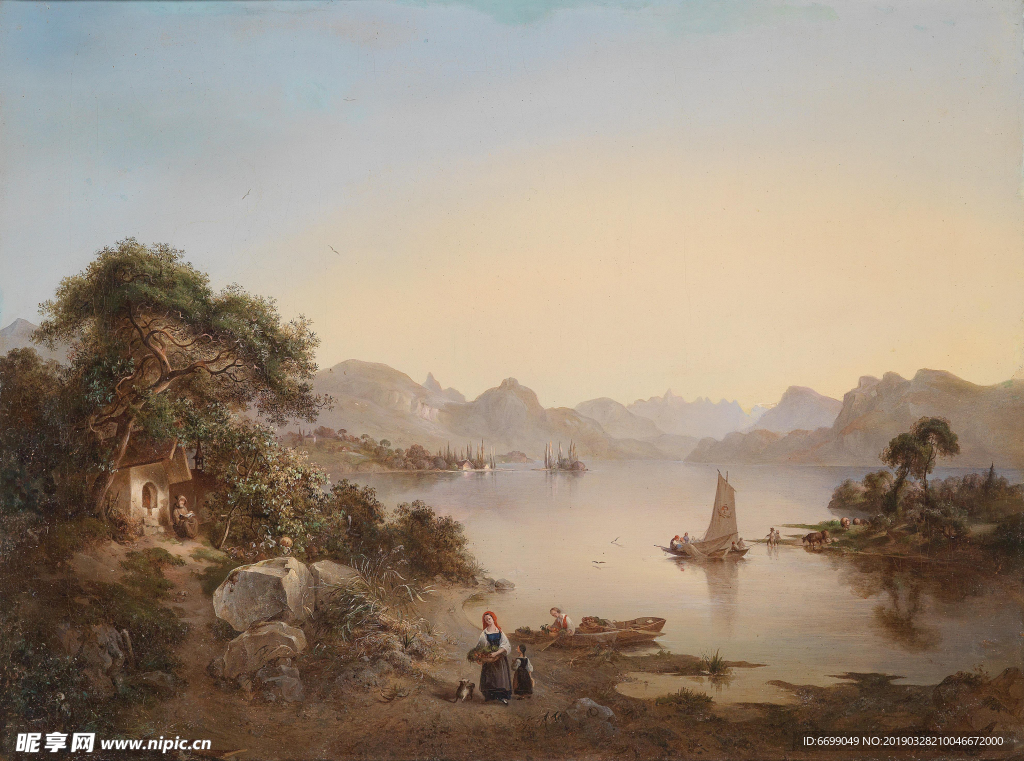 风景油画图片