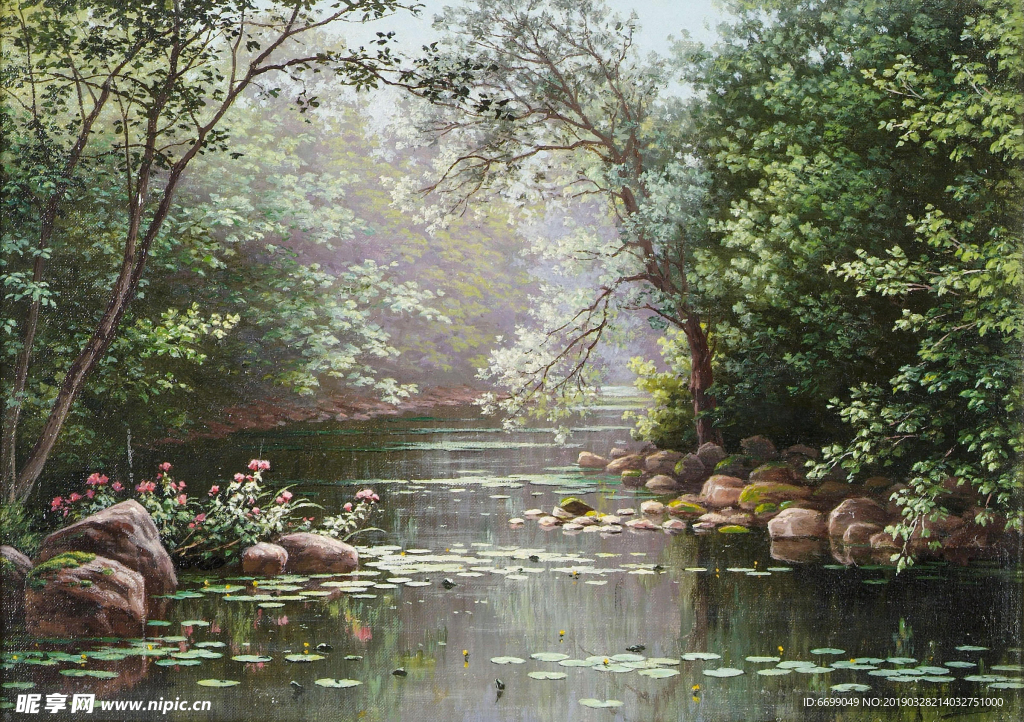 风景油画图片
