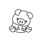 线描小猪CDR矢量图