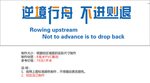 逆境行舟 不进则退