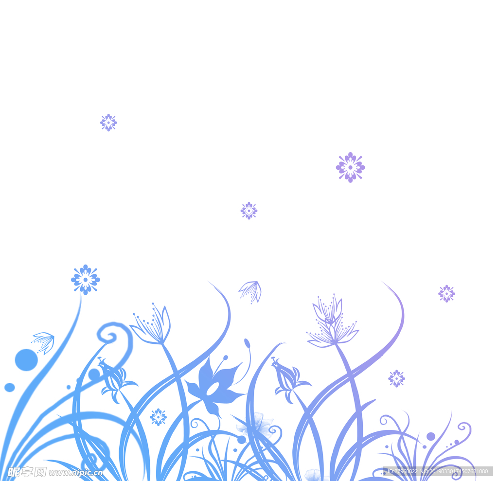 水彩植物花草素材图片