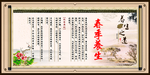 春季养生展板