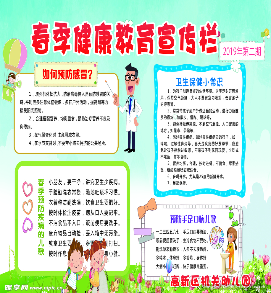 春季健康宣传栏