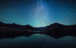 星空 极光 山水 天际线
