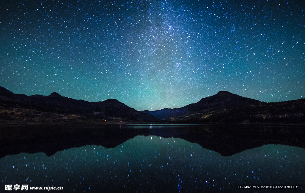 星空 极光 山水 天际线