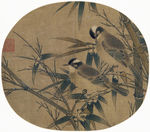 白头丛竹图