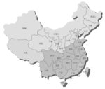 城规建筑区位分析底图中国地图