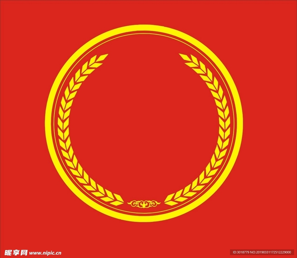 圆形麦穗图案