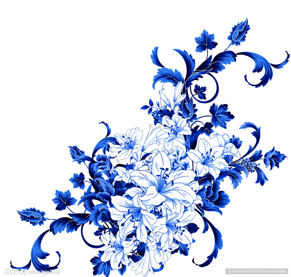 古韵青花图样