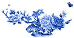 花鸟青花图案