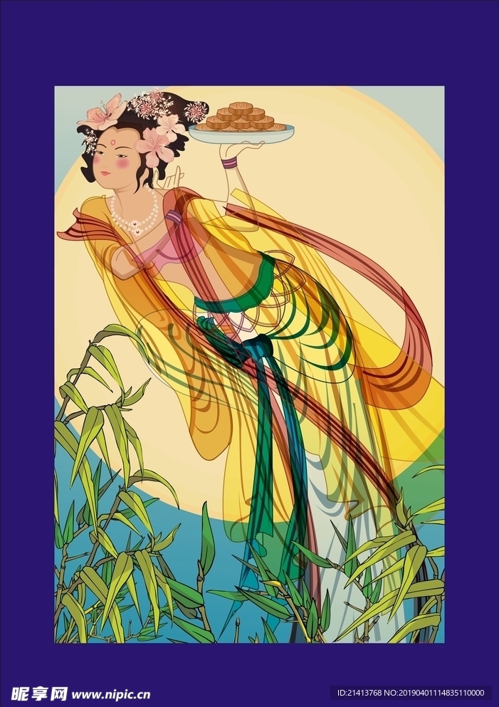 手绘古代仕女