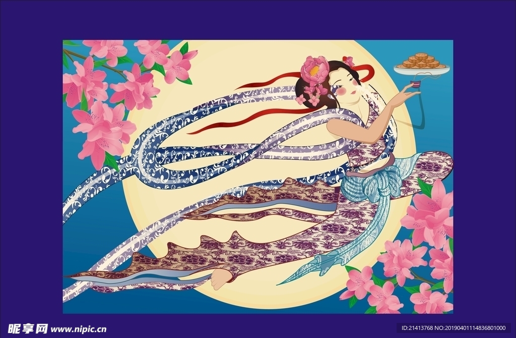 手绘古代仕女