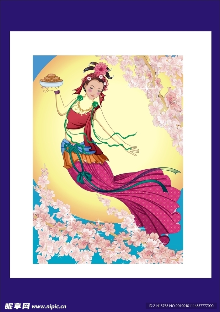 手绘古代仕女
