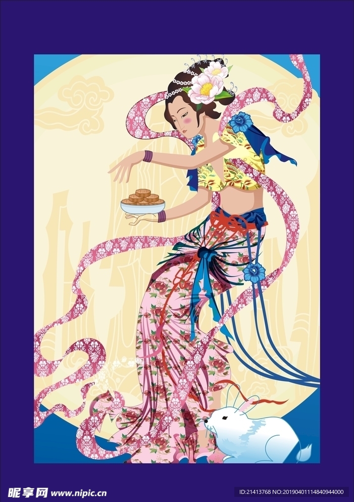 手绘古代仕女