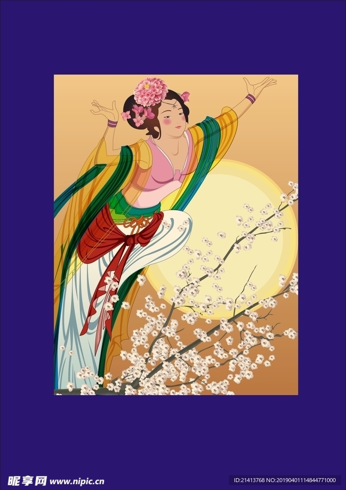手绘古代仕女