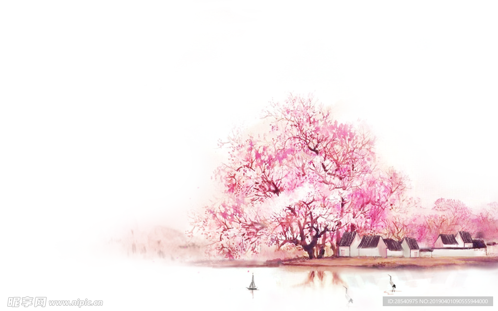 粉色樱花树