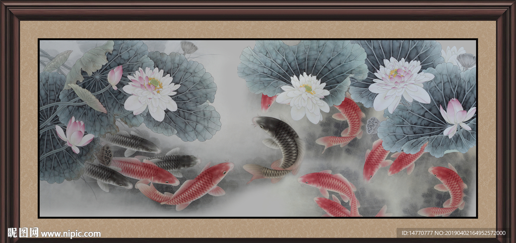 国画荷花