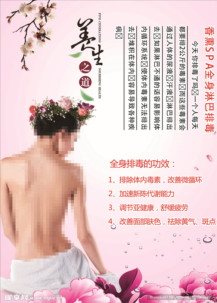 排毒美容展板