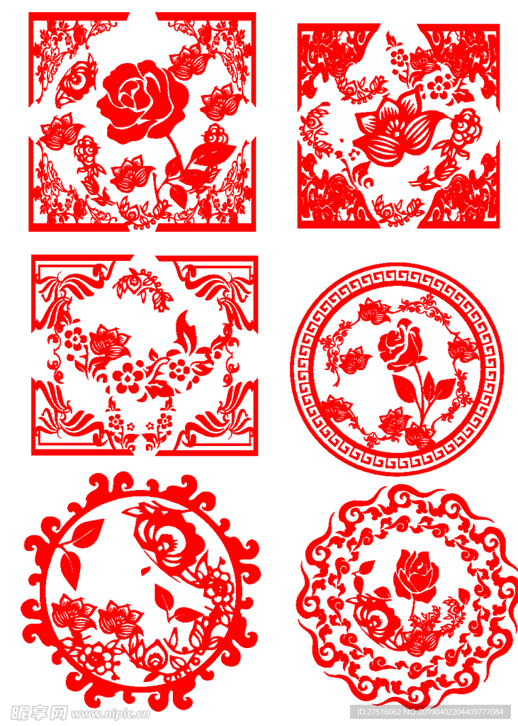中国风花纹