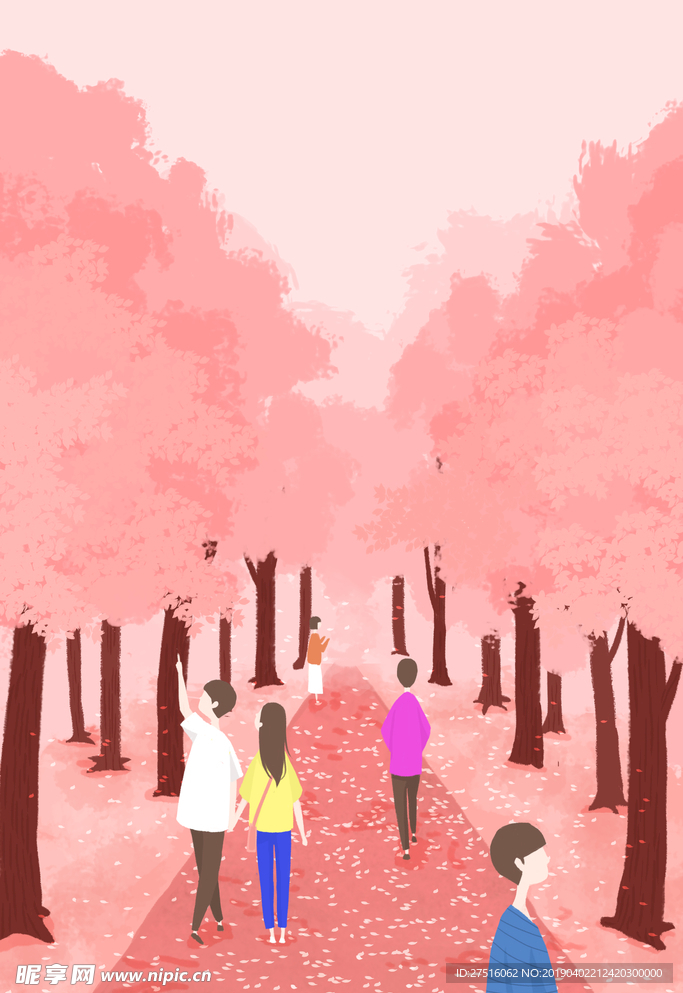 樱花插画
