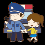 文明交通安全出行尊老爱幼插画