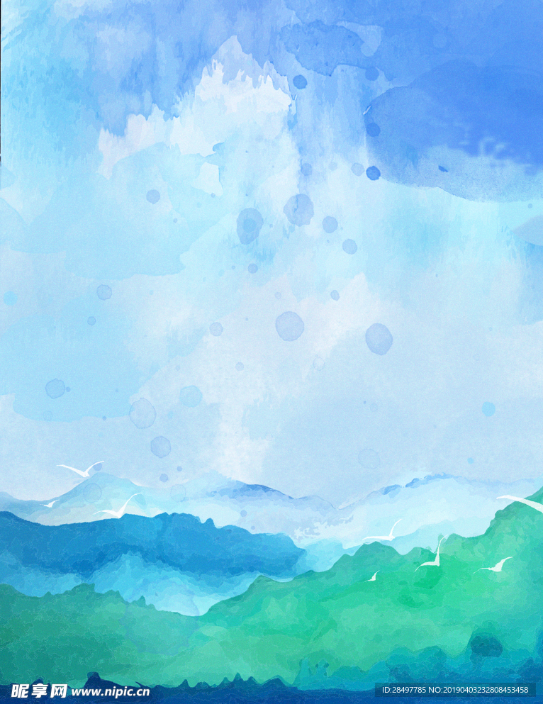水彩 水墨背景